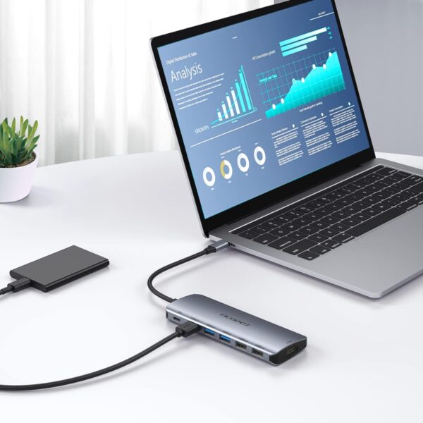 71fGtPP5xEL._AC_SL1500_.jpg USB C Hub, Acodot 9 in 1 USB C to 4K@60HZ HDMI Multiport Ada...