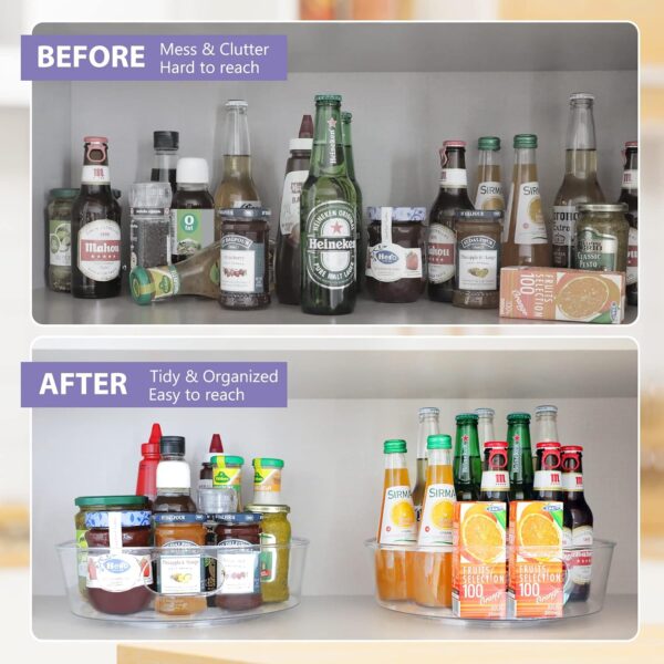 71gTa0UK5cL._AC_SL1500_.jpg 4 Pack Lazy Susan Organizer for Cabinet, Upgraded 11.5" Clea...