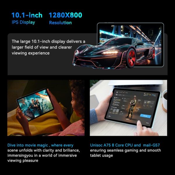 71h9BFV2-1L._AC_SL1200_.jpg Android 14 Tablets, 128GB and 12GB, 10 inch tablet.Octa Core...