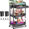 Goovilla 3 Tier Rolling Utility Cart Organizer with Removabl... Goovilla 3 Tier Rolling Utility Cart Organizer with Removabl...