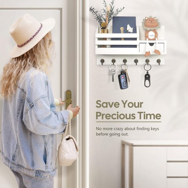 71i0i0IpPwL._AC_SL1500_.jpg Key and Mail Holder For Wall, Mail Organizer Wall Mount with...