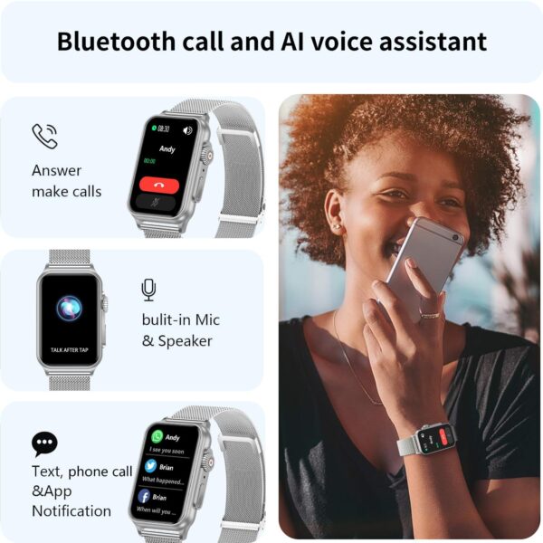 71i26fWbiAL._AC_SL1500_.jpg FITVII Nexa Fitness Tracker Answer/Make Calls, Smart Watch w...