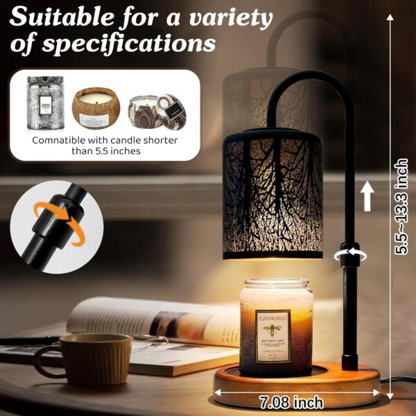 Candles Warmer with Timer and Dimmer, Adjustable Height Cand...