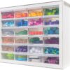 IRIS USA Plastic Drawer Storage Organizer, 24-Drawer Teacher...