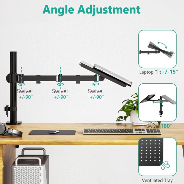 71ikizXVKBL._AC_SL1500_.jpg WALI Laptop Tray Desk Mount for 1 Laptop Notebook up to 17 i...