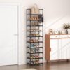 10 Tiers Tall Shoe Rack 20-25 Pairs Boots Organizer Storage ...