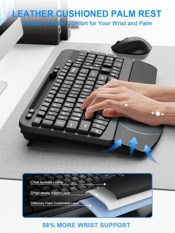 71jcMQqj1cL._AC_SL1500_.jpg Wireless Keyboard and Mouse Combo, Wave Keys Computer Ergono...
