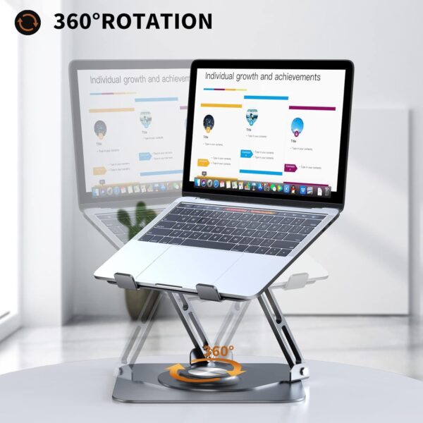 71lH05cITpL._AC_SL1500_.jpg Laptop Stand for Desk, Adjustable Computer Stand with 360° R...