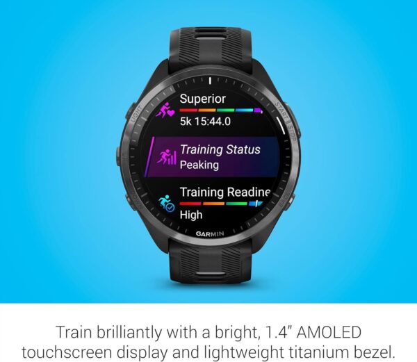 Garmin Forerunner® 965 Running Smartwatch, Colorful AMOLED D...