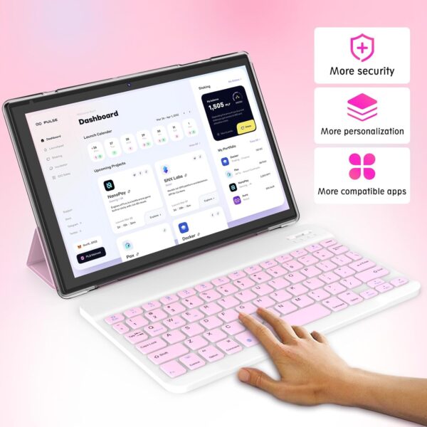 Tablet with Keyboard Android 15 Tablets 2 in 1 Tablet 18GB+1...
