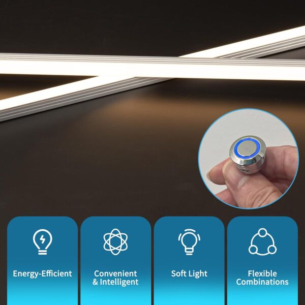 71mtwQoYETL._AC_SL1500_.jpg Art3d LED Recessed Lighting Kit - 6pcs Self-adhesive White L...