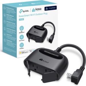 Kasa Matter Smart Outdoor Plug, Dual Outlet, IP64 Weather Re... Kasa Matter Smart Outdoor Plug, Dual Outlet, IP64 Weather Re...
