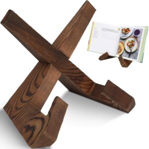 Wooden Cookbook Display Stand Holder - Adjustable, Foldable,... Wooden Cookbook Display Stand Holder - Adjustable, Foldable,...