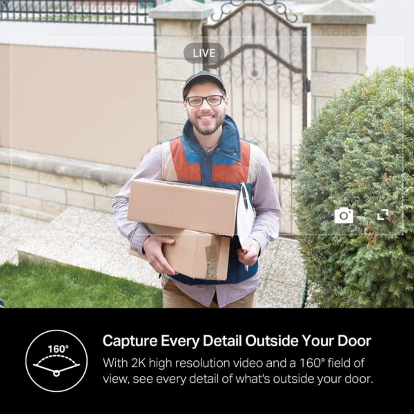 71qvRNi7ldL._AC_SL1500_.jpg Kasa Smart Video Doorbell Camera Hardwired w/ Chime, 2K Reso...