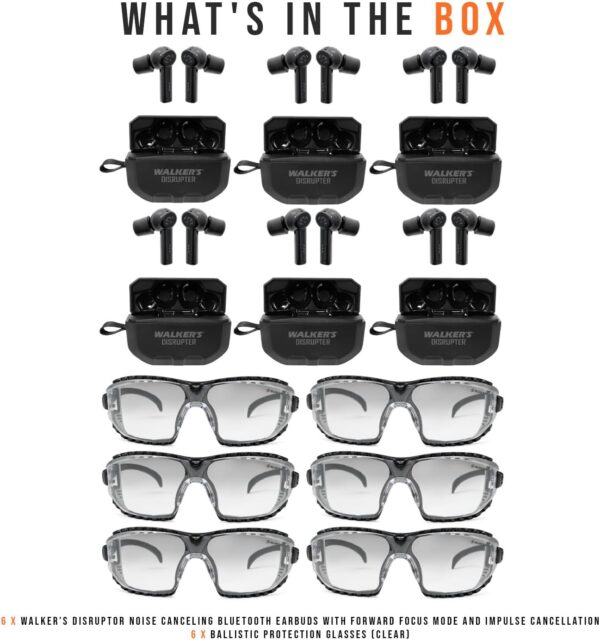 71rhV7DI79L._AC_SL1500_.jpg Walker's Disruptor Noise Canceling Bluetooth Earbuds with Fo...