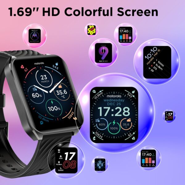 Motorola Moto Watch 70 - Health and Fitness Bluetooth Smartw...