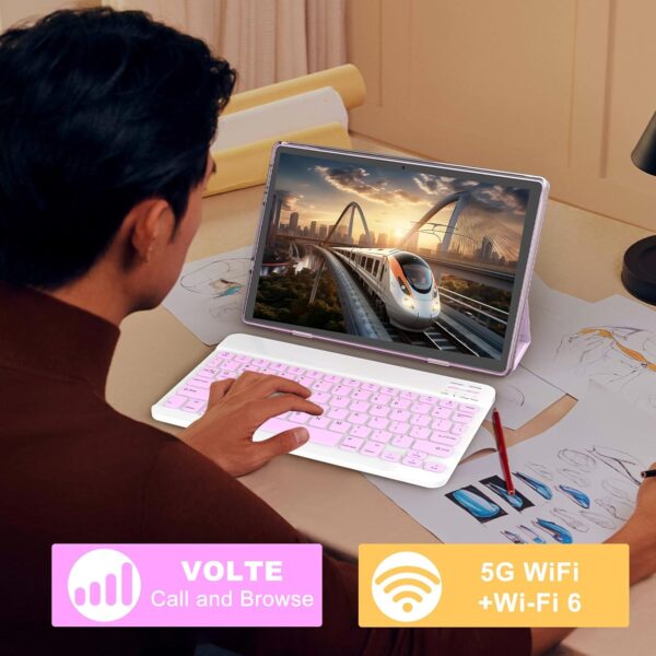 Tablet with Keyboard Android 15 Tablets 2 in 1 Tablet 18GB+1...