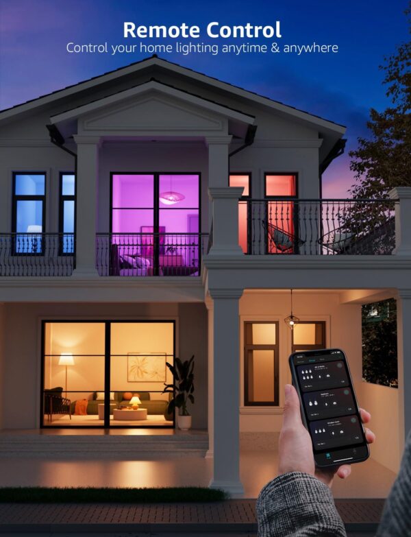 71v8oOdEf3L._AC_SL1500_.jpg Lepro B1 AI Smart Light Bulbs - WiFi & Bluetooth RGBWW Color...