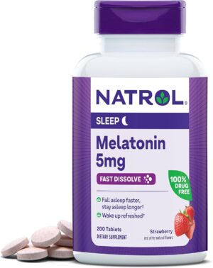 Natrol Melatonin 5mg Fast Dissolve Tablets, Sleep Support Su... Natrol Melatonin 5mg Fast Dissolve Tablets, Sleep Support Su...