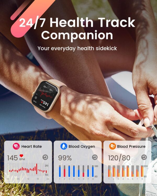 Smart Watches for Men Women: Smart Watch with 1000mAh 100 Da...