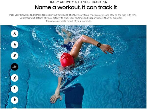 Samsung Galaxy Watch4 44MM SM-R870 Aluminum Smartwatch GPS O...