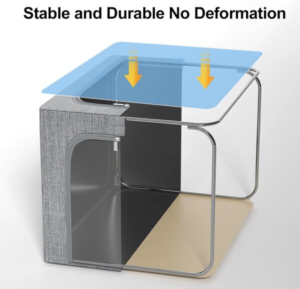 71wgJu-soIL._AC_SL1500_.jpg GoMaihe Clothes Storage Bin with Metal Frame: 6-Pack Stackab...