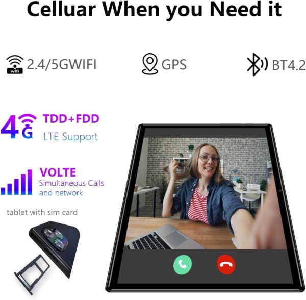 Tablet Android Tablets 10 Inch, Octa-Core Android 13 Unlocke...