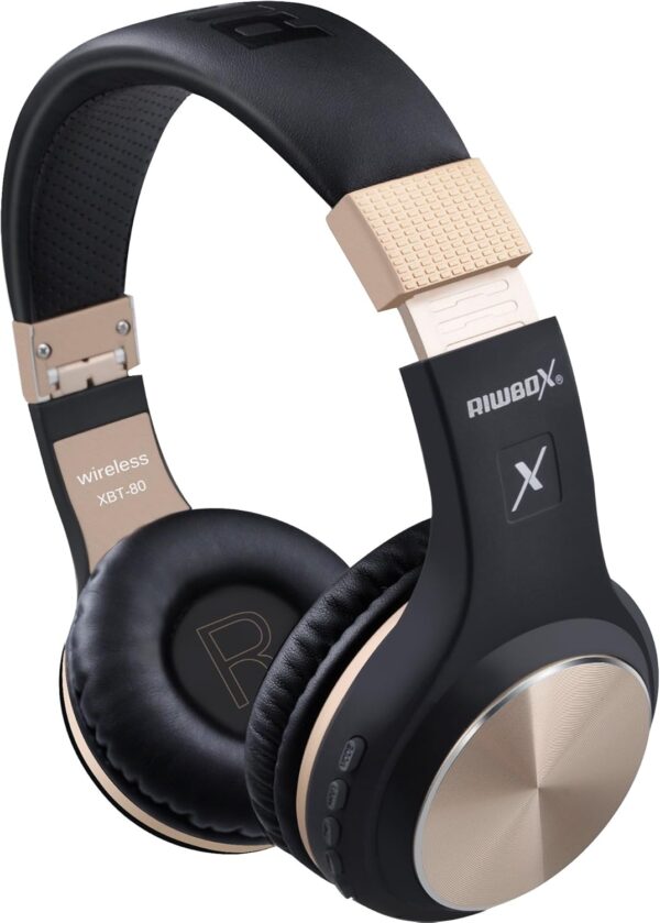 71xInqWXa1L._AC_SL1500_.jpg Riwbox Bluetooth Headphones, XBT-80 Folding Stereo Wireless ...