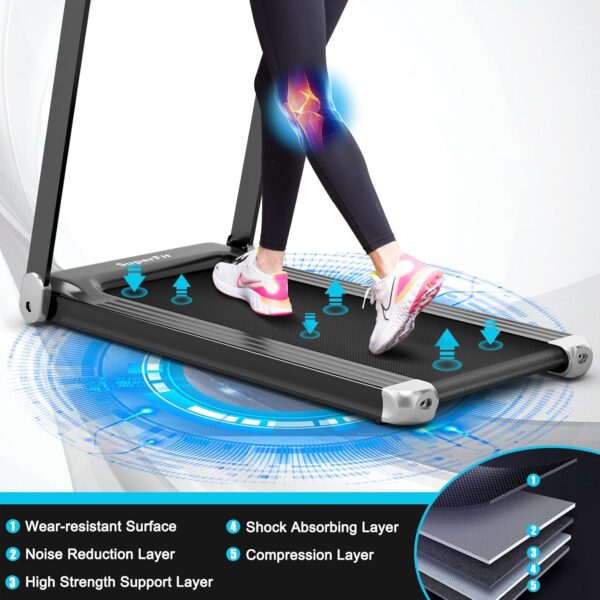 71xkXpxrspL._AC_SL1500_.jpg GYMAX Folding Treadmill, Smart APP Control Running Machine, ...