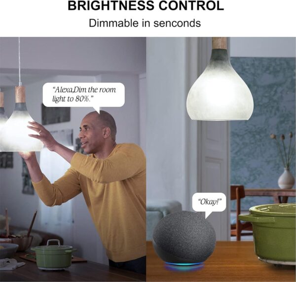 71xv7p5pUeL._AC_SL1500_.jpg Sengled Alexa WiFi Light Bulb - Smart Bulbs That Work with A...