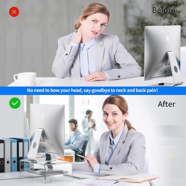 71y64P0hkL._AC_SL1500_.jpg Acrylic Monitor Stand Riser Acrylic Laptop Stand Clear Compu...