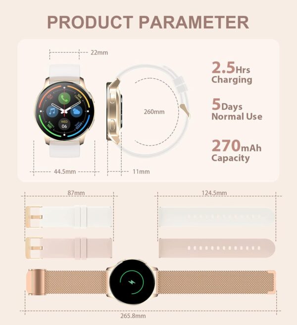 Iaret Smart Watch for Women (Answer/Make Call), Fitness Trac...