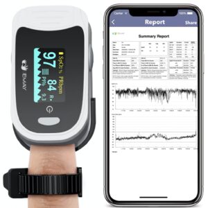 EMAY Sleep Oxygen Monitor with Built-in Recording Capability... EMAY Sleep Oxygen Monitor with Built-in Recording Capability...