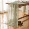 810r6w8AC4L._AC_SL1500_.jpg Sage Green Spring Table Runner Cheesecloth 120 Inch 10 FT Ru...