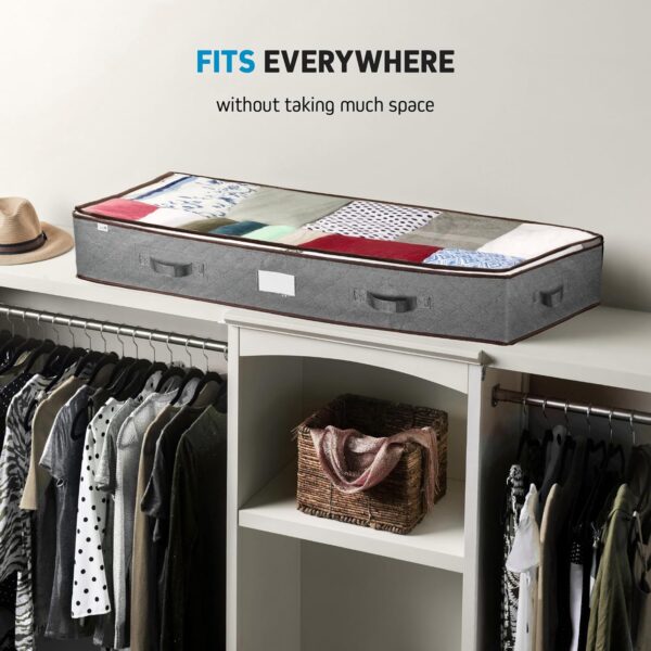 Under Bed Storage Bins - Pack Of 4 Under The Bed Storage Con...