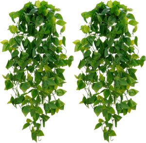 BLEUM CADE Fake Hanging Plants, 2pcs Artificial Hanging Plan... BLEUM CADE Fake Hanging Plants, 2pcs Artificial Hanging Plan...