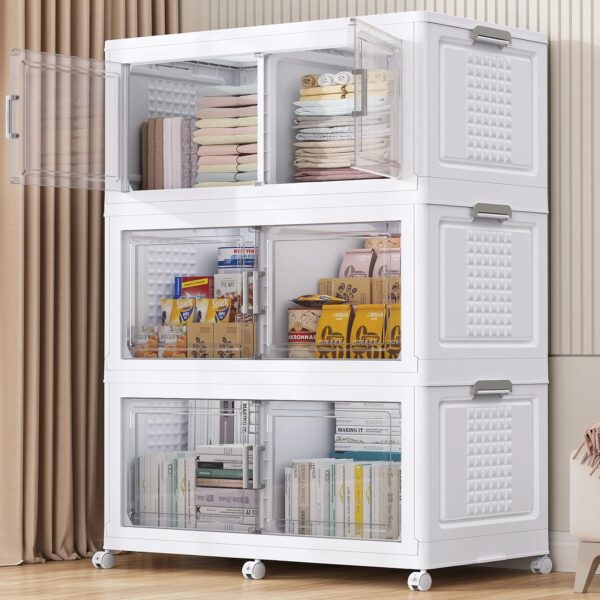 150Gal Plastic Storage Bins with Lid and Wheels, 3Pack Extra... 150Gal Plastic Storage Bins with Lid and Wheels, 3Pack Extra...