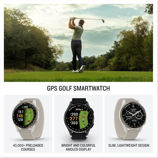 814JPsqbw1L._AC_SL1500_.jpg Garmin Approach® S50, Advanced Golf GPS Smartwatch, AMOLED D...