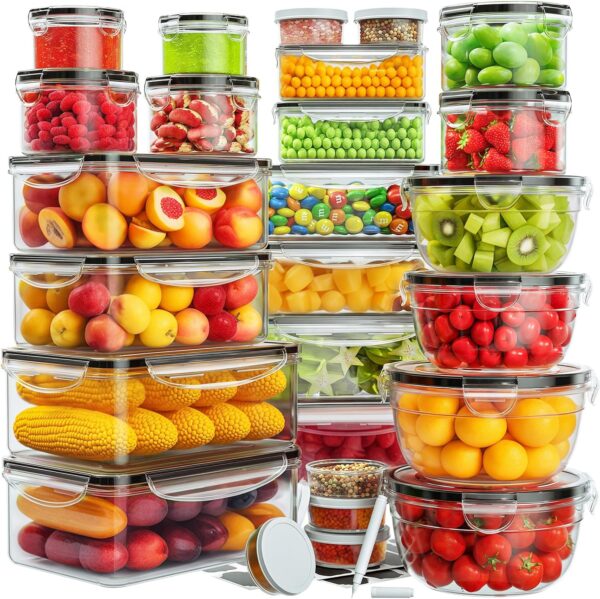 52 PCS Food Storage Containers with Lids Airtight (26 Lids 52 PCS Food Storage Containers with Lids Airtight (26 Lids &...