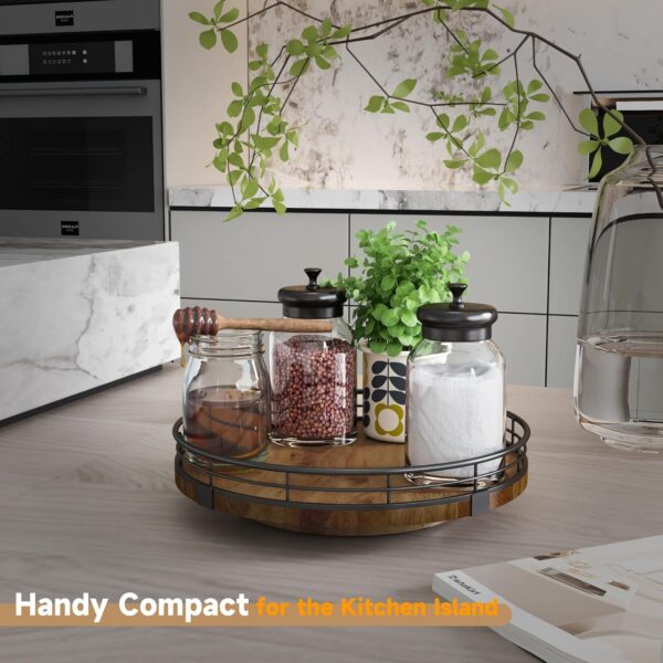 816RYBeIyKL._AC_SL1500_.jpg Farmhouse Oak 9" Lazy Susan Turntable Organizer for Cabinet,...