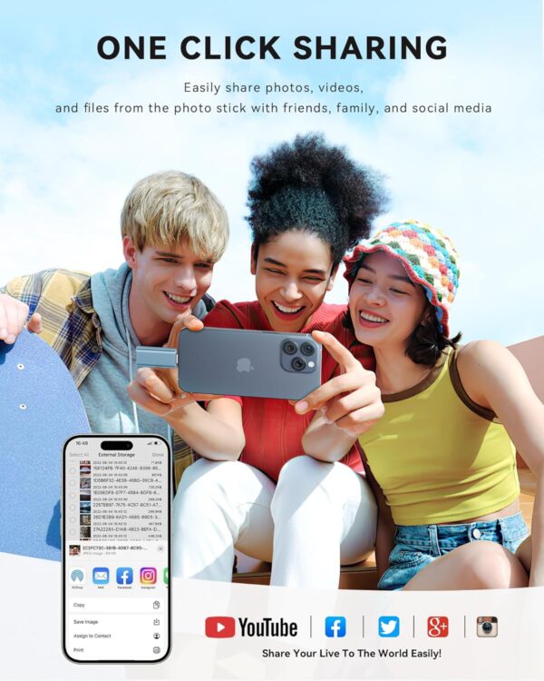 818bO2Sbz2L._AC_SL1500_.jpg Apple MFi Certified 128GB Flash Drive for iPhone Thumb Drive...