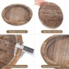 81A8lLUNfpL._AC_SL1500_.jpg Hanobe Candle Plate Holder Tray: Round Wooden Decorative Can...
