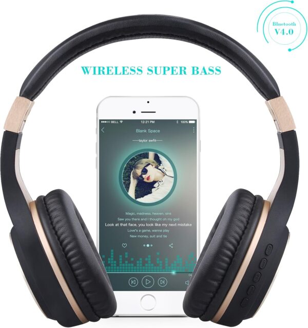 81AYUshuoiL._AC_SL1500_.jpg Riwbox Bluetooth Headphones, XBT-80 Folding Stereo Wireless ...