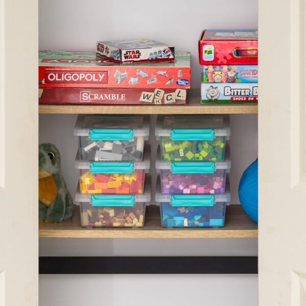 IRIS USA 2 Qt. Plastic Storage Bins Containers with Lids, 6 ...