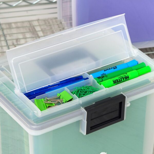 81DXw3LEs6L._AC_SL1500_.jpg IRIS USA File Box WeatherPro Portable File Organizer Plastic...