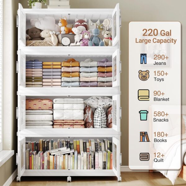 81EYjAS1CEL._AC_SL1500_.jpg 165Gal Extra Large Storage Bins with Lid, 660Qt Plastic Stac...