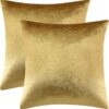 GIGIZAZA Gold Velvet Decorative Throw Pillow Covers,18x18 Pi... GIGIZAZA Gold Velvet Decorative Throw Pillow Covers,18x18 Pi...
