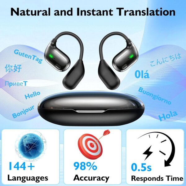 81I1nquH4AL._AC_SL1500_.jpg AI Real-Time Translation Earbuds | 2025 AI Translator Device...