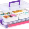 IRIS USA 9 Qt. Plastic Storage Bins with Lids, 1 Pack, Craft...