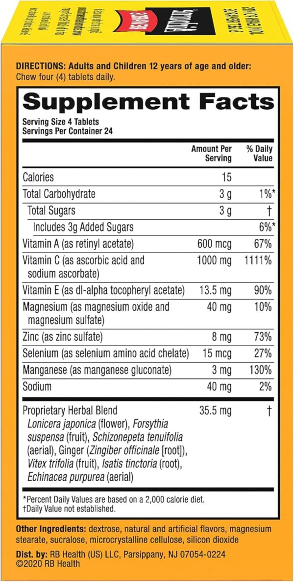81MYOQqK7QL._AC_SL1500_.jpg Airborne 1000mg Vitamin C Chewable Tablets with Zinc, Immune...